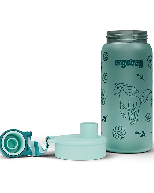 ergobag Borraccia con Apertura easy-to-drink - 500 ml - Cavallo - Senza BPA Borracce non Termiche