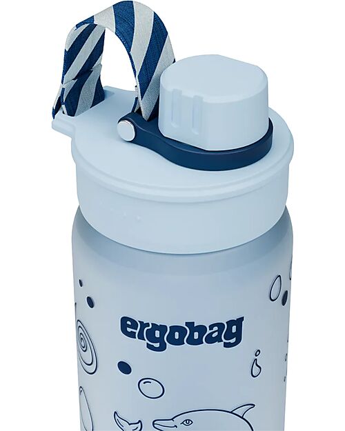 ergobag Borraccia con Apertura easy-to-drink - 500 ml - Delfino - Senza BPA Borracce non Termiche