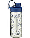 ergobag Borraccia con Apertura easy-to-drink - 500 ml - Dino Blu - Senza BPA Borracce non Termiche