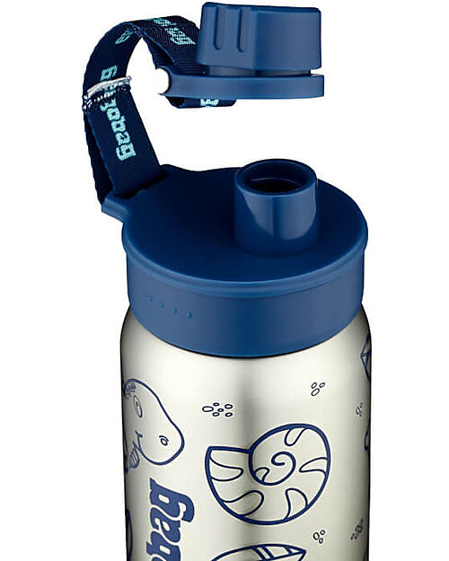 ergobag Borraccia con Apertura easy-to-drink - 500 ml - Dino Blu - Senza BPA Borracce non Termiche