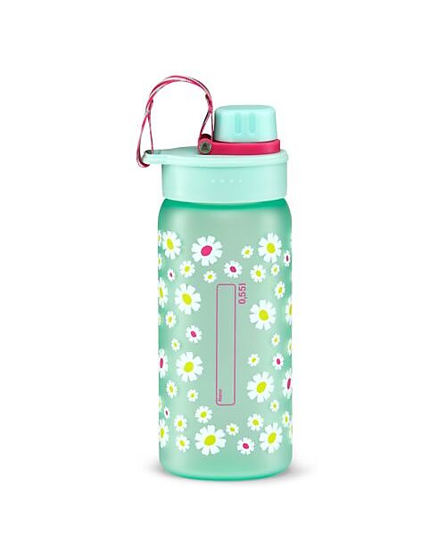 ergobag Borraccia con Apertura easy-to-drink - 500 ml - Flowers - Senza BPA Borracce non Termiche
