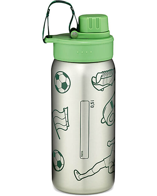 ergobag Borraccia con Apertura easy-to-drink - 500 ml - Football Verde - Senza BPA
 Borracce non Termiche