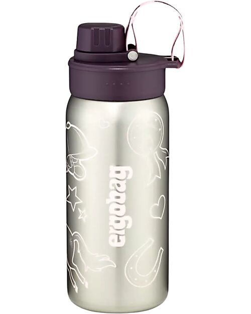ergobag Borraccia con Apertura easy-to-drink - 500 ml - Lilla - Senza BPA Borracce non Termiche