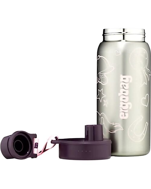 ergobag Borraccia con Apertura easy-to-drink - 500 ml - Lilla - Senza BPA Borracce non Termiche