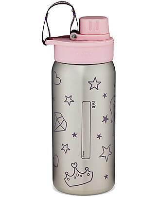 ergobag Borraccia con Apertura easy-to-drink - 500 ml - Unicorno Rosa - Senza BPA Borracce non Termiche