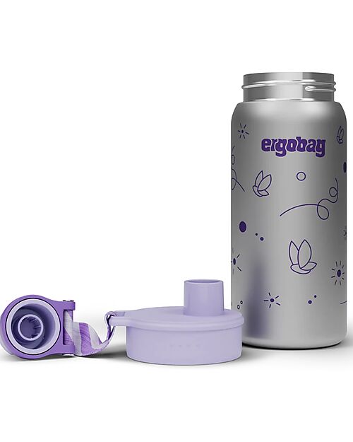 ergobag Borraccia Termica con Apertura easy-to-drink - 500 ml - Farfalle - Senza BPA Borracce Termiche