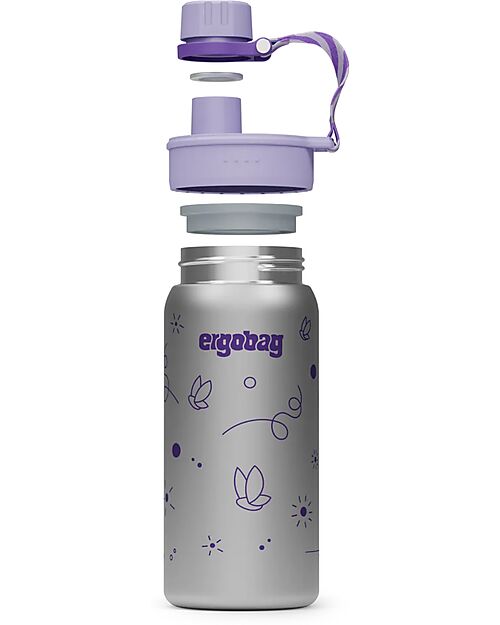 ergobag Borraccia Termica con Apertura easy-to-drink - 500 ml - Farfalle - Senza BPA Borracce Termiche