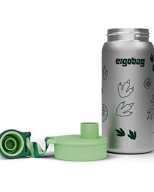 ergobag Borraccia Termica con Apertura easy-to-drink - 500 ml - Giungla - Senza BPA Borracce Termiche