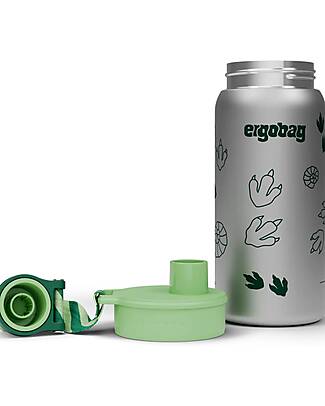 ergobag Borraccia Termica con Apertura easy-to-drink - 500 ml - Giungla - Senza BPA Borracce Termiche
