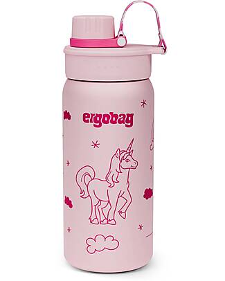 ergobag Borraccia Termica con Apertura easy-to-drink - 500 ml - Unicorno - Senza BPA Borracce Termiche