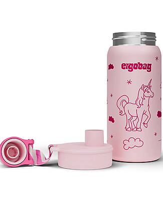 ergobag Borraccia Termica con Apertura easy-to-drink - 500 ml - Unicorno - Senza BPA Borracce Termiche