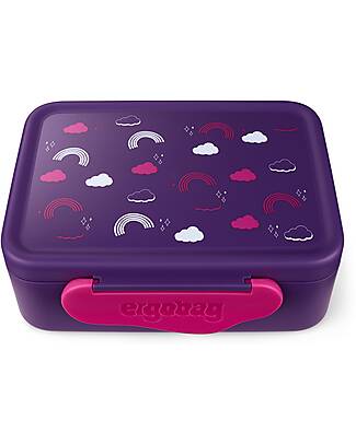 ergobag Contenitore Porta Pranzo - Arcobaleni - Viola - 12 x 6.5 x 17 cm Porta Merenda