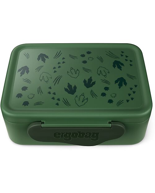 ergobag Contenitore Porta Pranzo - Dino - Verde - 12 x 6.5 x 17 cm Porta Merenda
