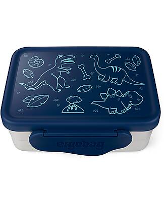 ergobag Contenitore Porta Pranzo - Dinosauri - Blu - 12 x 6.5 x 17 cm Porta Merenda