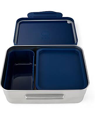 ergobag Contenitore Porta Pranzo - Dinosauri - Blu - 12 x 6.5 x 17 cm Porta Merenda