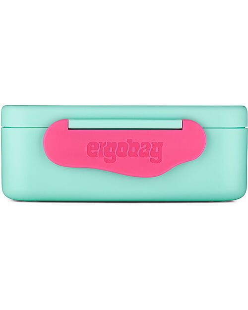 ergobag Contenitore Porta Pranzo - Fiori - Verde Acqua - 12 x 6.5 x 17 cm Porta Merenda