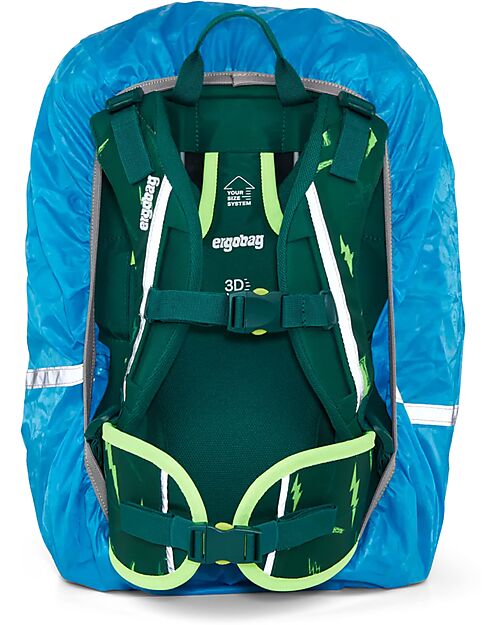 ergobag Coprizaino Impermeabile - Blu - Realizzato con Bottiglie Riciclate! Zaini Scuola