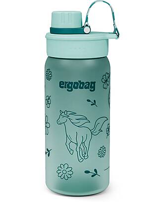 ergobag Drinking Bottle - 500 ml - Horse - The Sustainable Accessory to Quench your Thirst! Non-Thermal Water Bottles