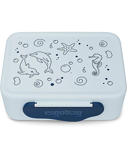 ergobag Portamerenda Delfino - Blu - 17x7x14 cm Porta Merenda