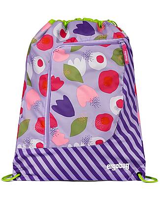 ergobag Sacca Sportiva Prime - Basic - Flower PowBear - Realizzata con Bottiglie Riciclate! Zaini Scuola