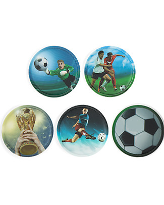 ergobag Set di 5 Kletties - Calcio - Rinnova e Personalizza il Tuo Zaino Zaini