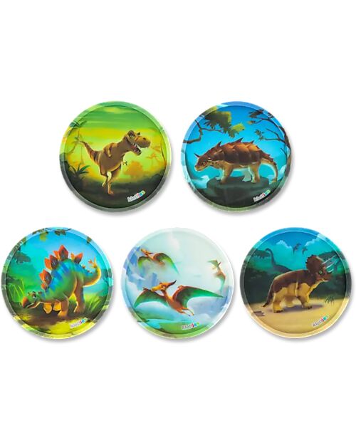 ergobag Set di 5 Kletties - Dinosauro - Rinnova e Personalizza il Tuo Zaino Zaini Scuola