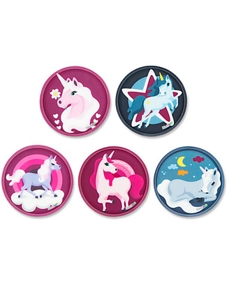 ergobag Set di 5 Kletties - Unicorno - Rinnova e Personalizza il Tuo Zaino Zaini