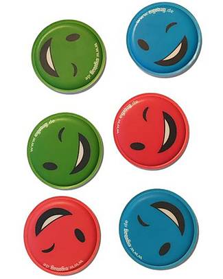 ergobag Set di 6 Kletties - Smiley - Rinnova e Personalizza il Tuo Zaino Zaini Scuola