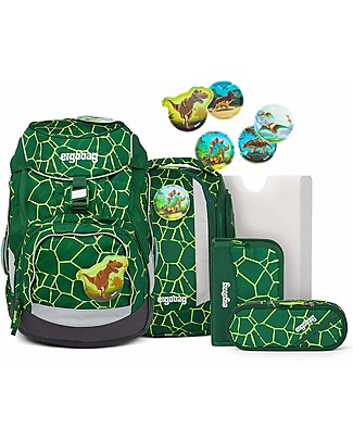 ergobag Set Scuola con Zaino, Astuccio Rigido, Astuccio Morbido, Sacca Sportiva, Portaquaderni e 5 Kletties - BearRex Zaini