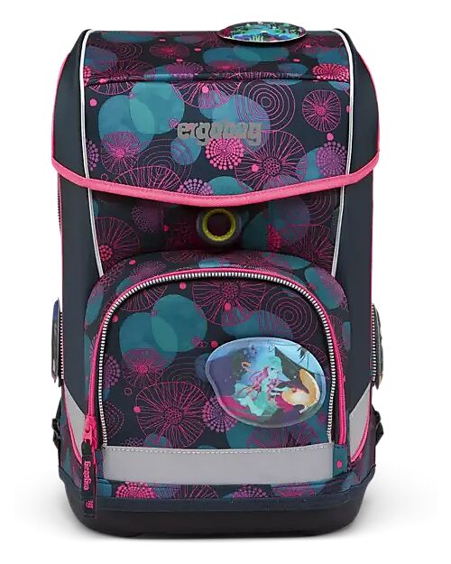 ergobag Set Scuola con Zaino Cubo Light - Astuccio Rigido - Astuccio Morbido - Sacca Sportiva e 5 Kletties - CoralBear Zaini Scuola