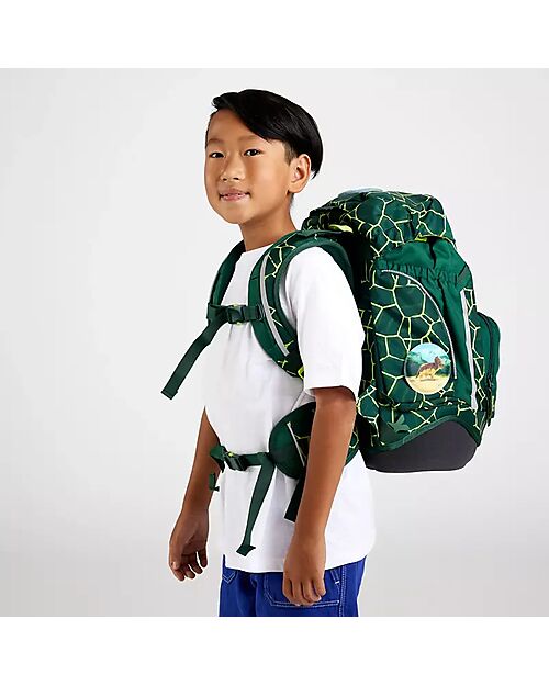 ergobag Set Scuola con Zaino Maxi 24 Litri + Zainetto Sportivo + Astuccio Rigido + Astuccio Morbido + Porta Quaderni A4 + 4 Kletties - BearRex Zaini Scuola