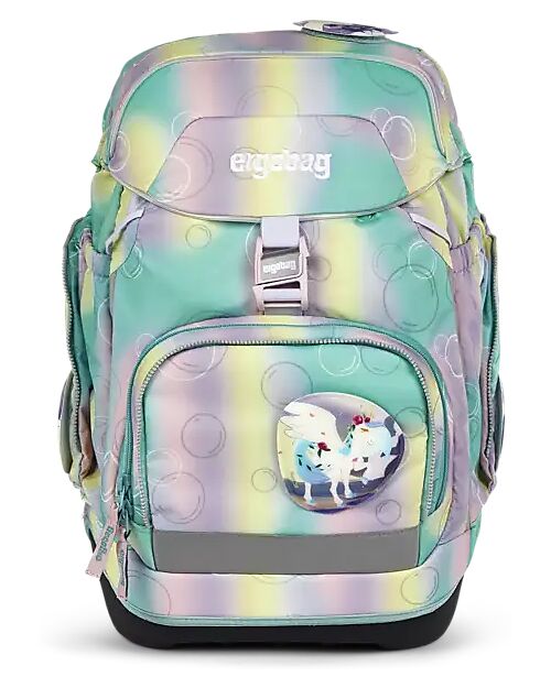 ergobag Set Scuola con Zaino Maxi 24 Litri + Zainetto Sportivo + Astuccio Rigido + Astuccio Morbido + Porta Quaderni A4 + 4 Kletties - Magic BubbleBear Zaini Scuola