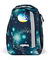 ergobag Set Scuola con Zaino Maxi 24 Litri + Zainetto Sportivo + Astuccio Rigido + Astuccio Morbido + Porta Quaderni A4 + 4 Kletties - Space Bear Galaxy Glow Edition Zaini Scuola
