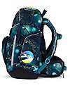 ergobag Set Scuola con Zaino Maxi 24 Litri + Zainetto Sportivo + Astuccio Rigido + Astuccio Morbido + Porta Quaderni A4 + 4 Kletties - Space Bear Galaxy Glow Edition Zaini Scuola