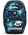 ergobag Set Scuola con Zaino Maxi 24 Litri + Zainetto Sportivo + Astuccio Rigido + Astuccio Morbido + Porta Quaderni A4 + 4 Kletties - Space Bear Galaxy Glow Edition Zaini Scuola