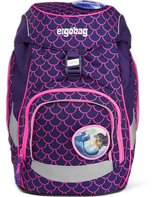 ergobag Set Scuola con Zaino Prime + Astuccio + Porta Quaderni + 4 Kletties - Pearl DiveBear Zaini Scuola