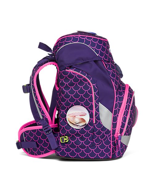 ergobag Set Scuola con Zaino Prime + Astuccio + Porta Quaderni + 4 Kletties - Pearl DiveBear Zaini Scuola