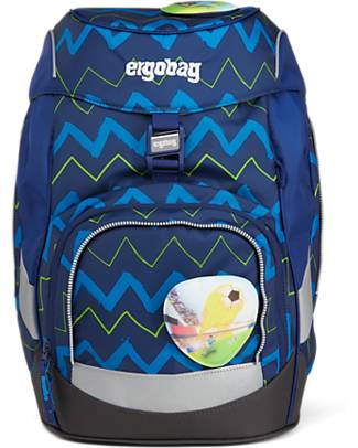 ergobag Set Scuola con Zaino Prime + Astuccio + Porta Quaderni + 4 Kletties - Soccer FanBear Zaini Scuola