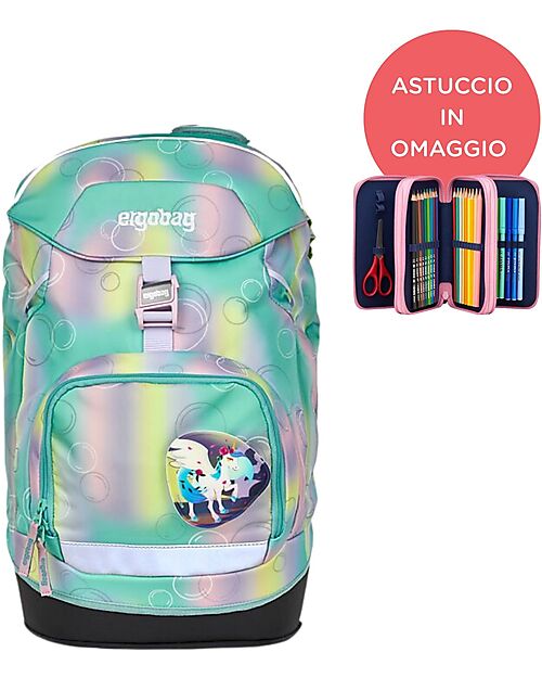 ergobag Zaino Ergonomico Elementari Prime Magic BubbleBear - Astuccio Omaggio! Zaini Scuola