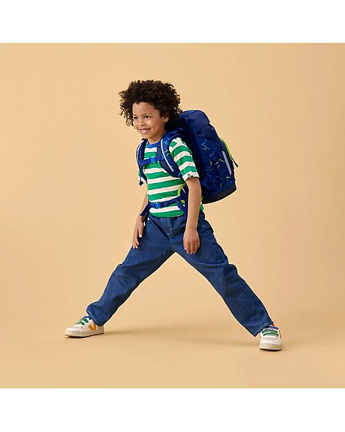 ergobag Zaino Ergonomico Flex - Front Runbear - Adatto per le Elementari Zaini Scuola