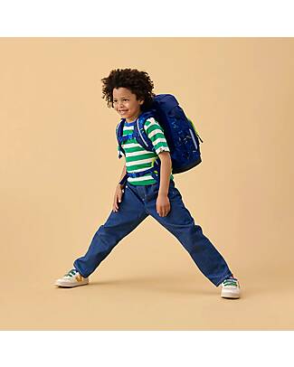 ergobag Zaino Ergonomico Flex - Front Runbear - Adatto per le Elementari Zaini Scuola