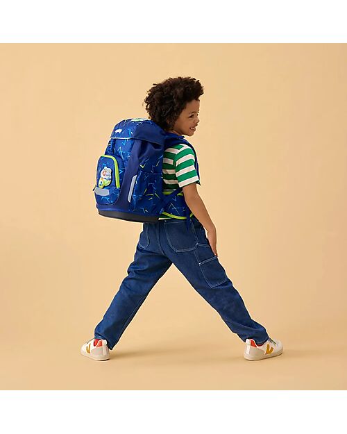 ergobag Zaino Ergonomico Flex - Front Runbear - Adatto per le Elementari Zaini Scuola