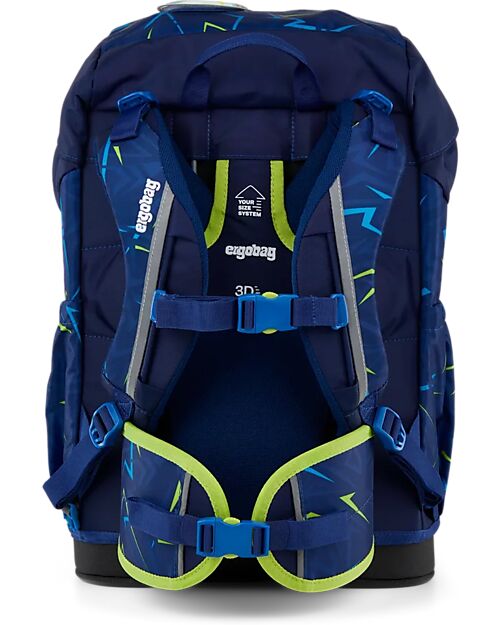 ergobag Zaino Ergonomico Flex - Front Runbear - Adatto per le Elementari Zaini Scuola