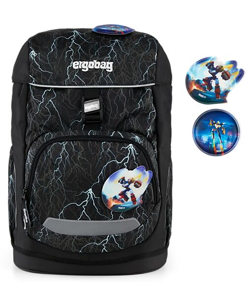 ergobag Zaino Ergonomico Flex - Super ReflectBear - Adatto per le Elementari Zaini Scuola