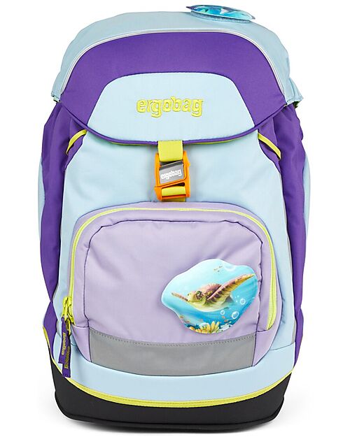 ergobag Zaino Ergonomico Prime - Bubble BlueBear - Adatto per le Elementari Zaini Scuola
