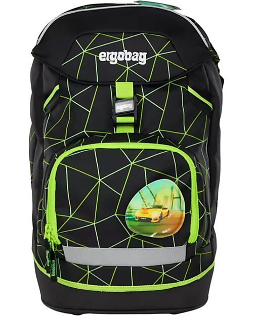 ergobag Zaino Ergonomico Prime - CyBear Race - Adatto per le Elementari Zaini Scuola
