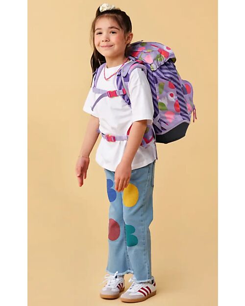 ergobag Zaino Ergonomico Prime - Flower PowBear - Adatto per le Elementari Zaini Scuola