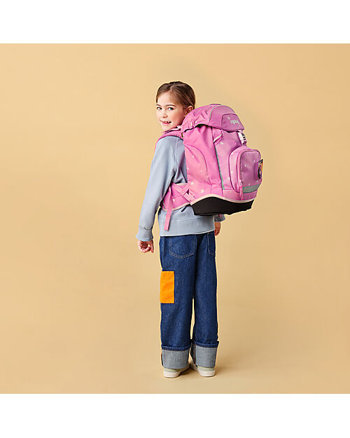 ergobag Zaino Ergonomico Prime - Rosa - Stelle - Adatto per le Elementari Zaini Scuola