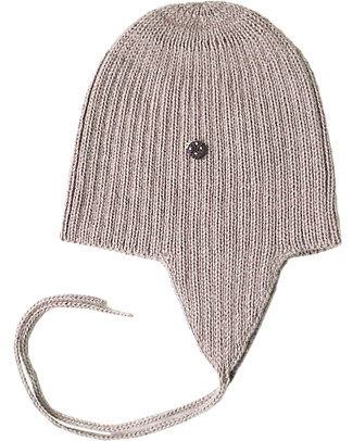 Esencia Cappellino con Paraorecchi e Coccinella, Rosa Cipria (6 mesi e 1-2 anni) - 100% Lana di alpaca Cappelli