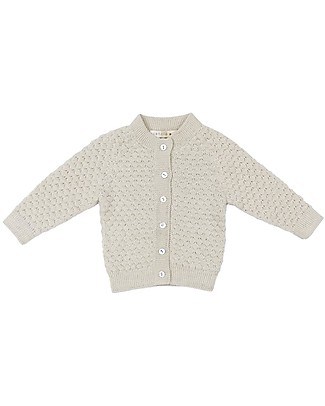 Esencia Cardigan Hanna (3-4 anni), Avorio - 100% Lana di Alpaca Cardigan
